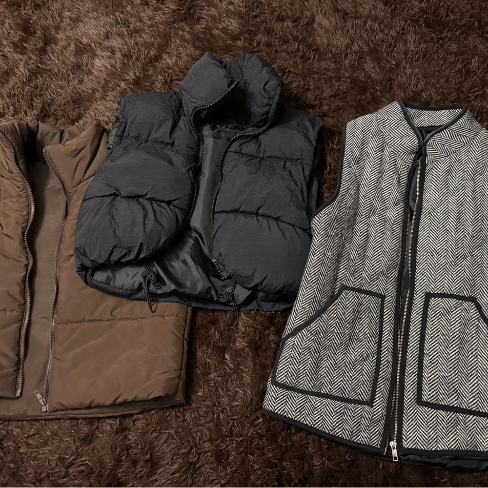 The Limited Black and Brown Quilted Vests for Versatile Winter Wear